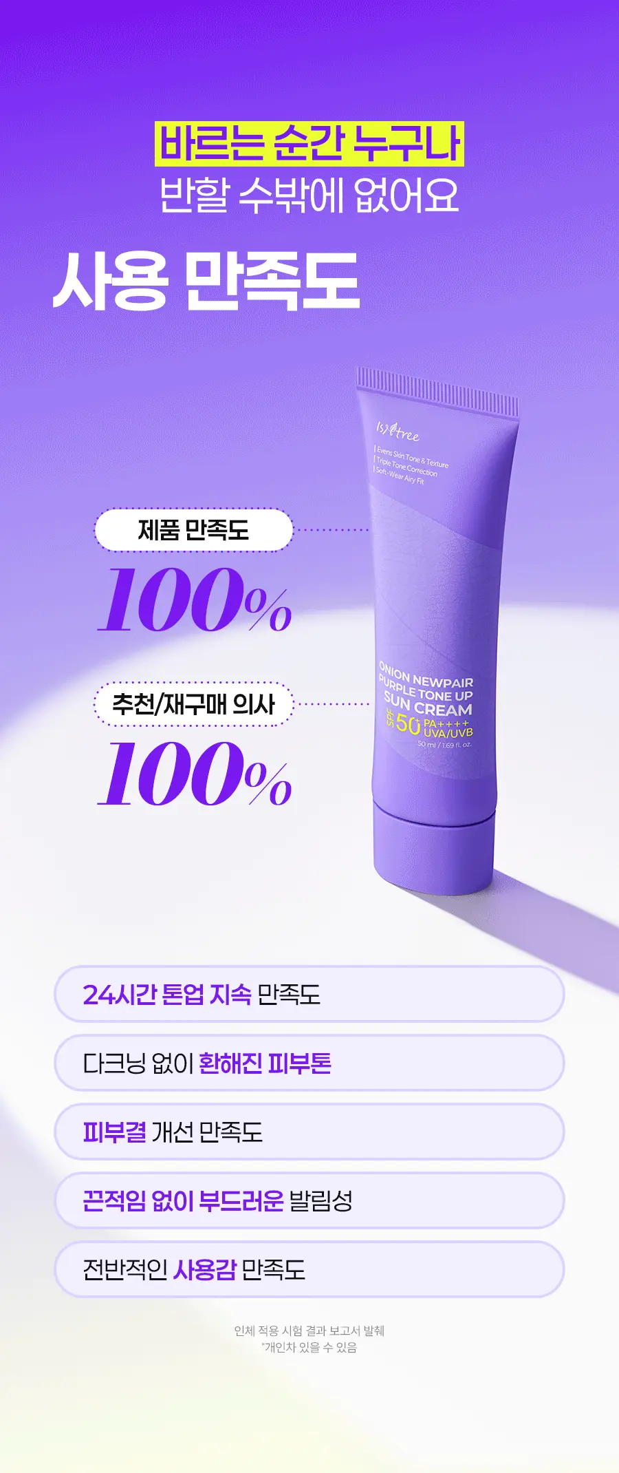 [NEW/3색톤업] 이즈앤트리 어니언 뉴페어 퍼플 톤업 선크림 50ml 상세페이지 21